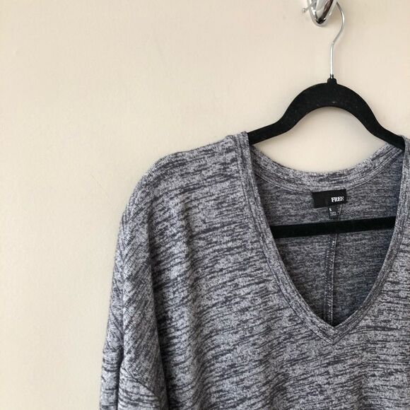 Wilfred Free Heather Grey Long Sleeve Split Back - Picture 6 of 8